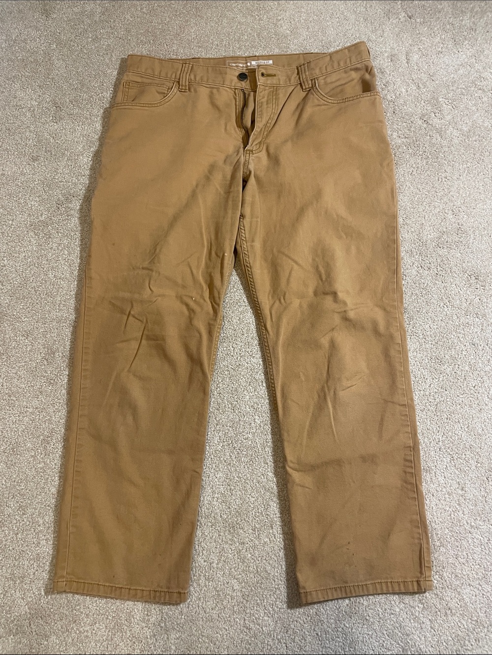 Carhartt Men's Caramel Brown Work Chinos, sz 34x30